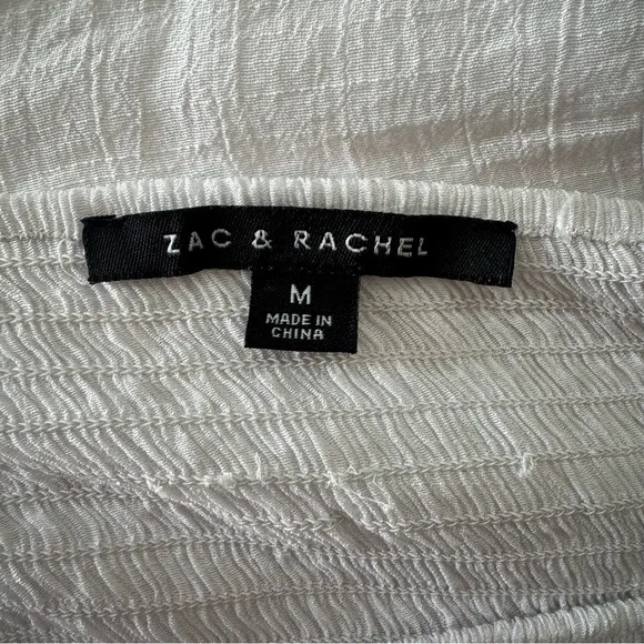 Zac & Rachel white flowy ruched blouse - Picture 5 of 6